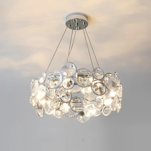 Chrome Round Crystal Chandelier-DWHOME