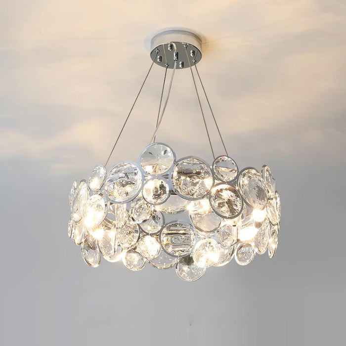 Chrome Round Crystal Chandelier-DWHOME