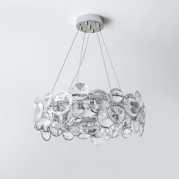 Chrome Round Crystal Chandelier-DWHOME