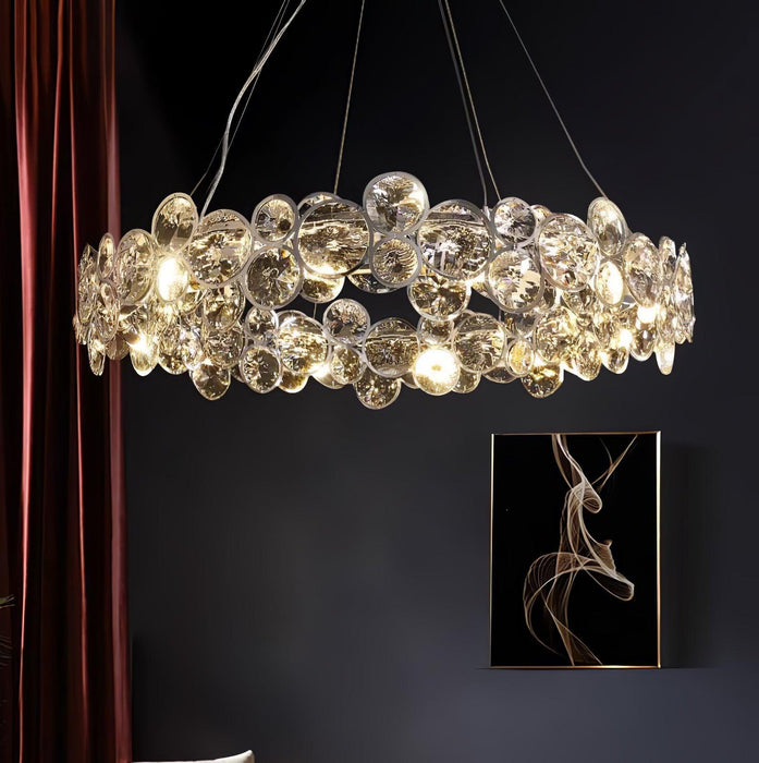 Chrome Round Crystal Chandelier-DWHOME
