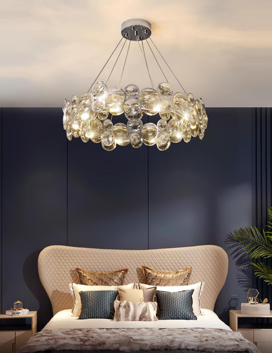Chrome Round Crystal Chandelier-DWHOME