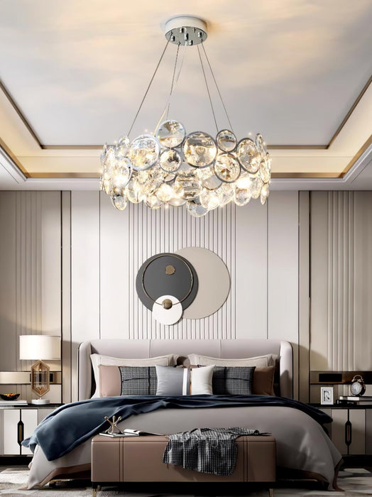 Chrome Round Crystal Chandelier-DWHOME