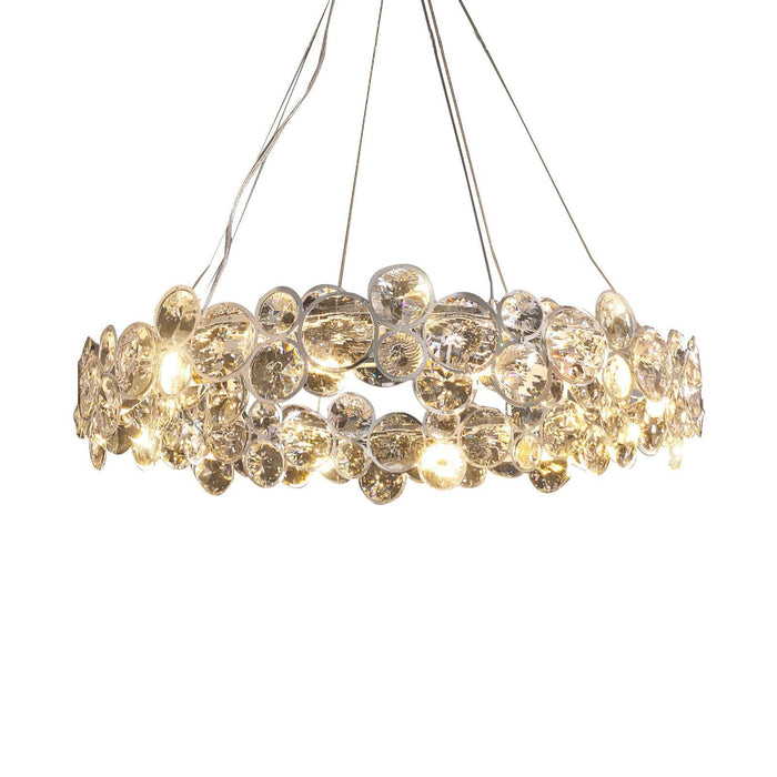 Chrome Round Crystal Chandelier-DWHOME