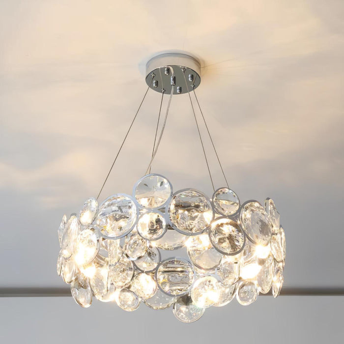 Chrome Round Crystal Chandelier-DWHOME
