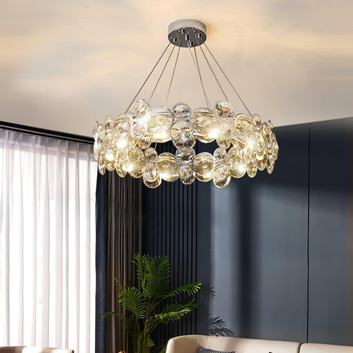 Chrome Round Crystal Chandelier-DWHOME