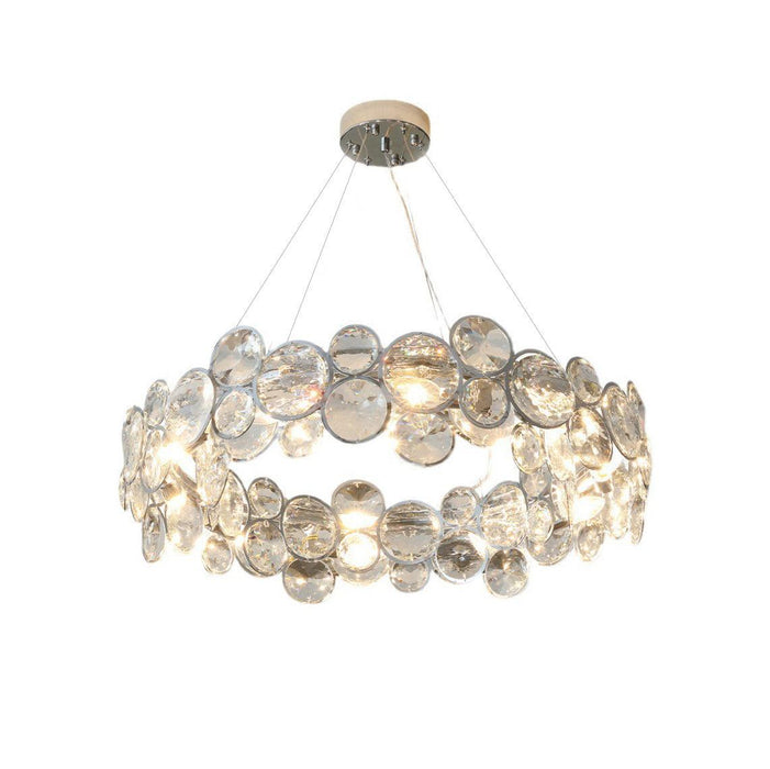 Chrome Round Crystal Chandelier-DWHOME
