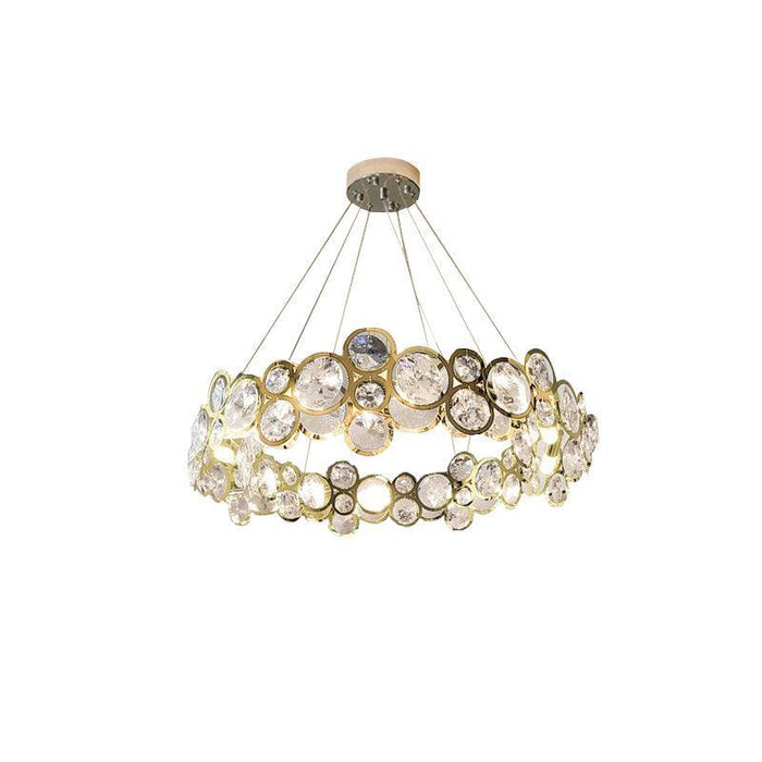 Chrome Round Crystal Chandelier-DWHOME