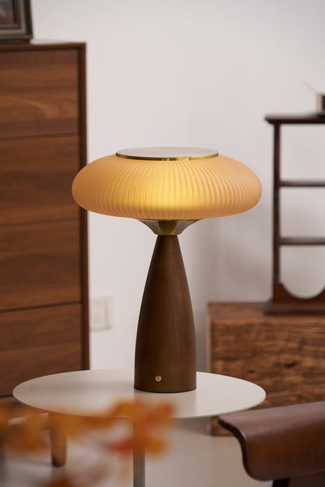 Cielo Wooden Rechargeable Table Lamp-DWHOME