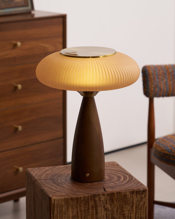 Cielo Wooden Rechargeable Table Lamp-DWHOME