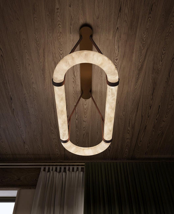 Circle Alabaster Chandelier - DWHOME