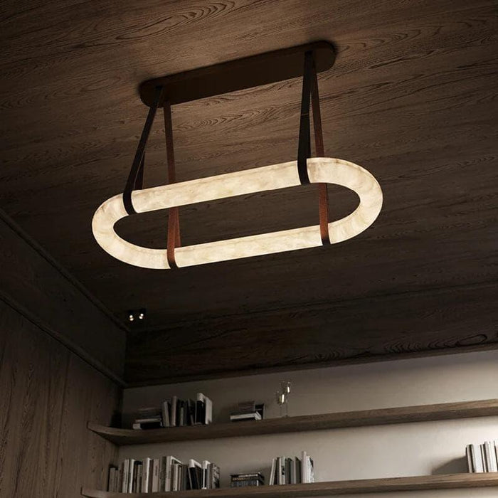 Circle Alabaster Chandelier - DWHOME
