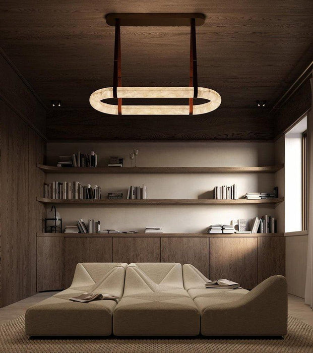 Circle Alabaster Chandelier - DWHOME