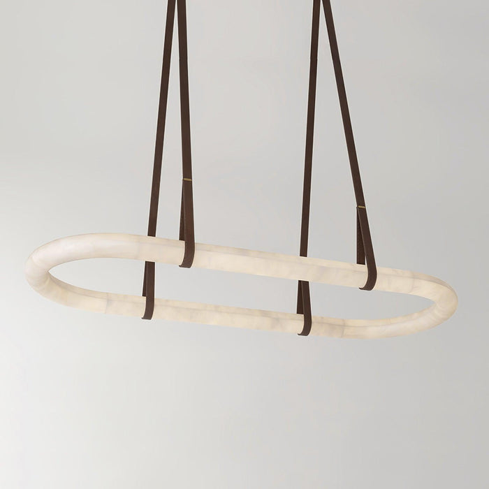 Circle Alabaster Chandelier - DWHOME