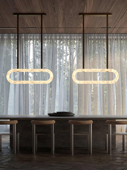 Circle Alabaster Chandelier - DWHOME
