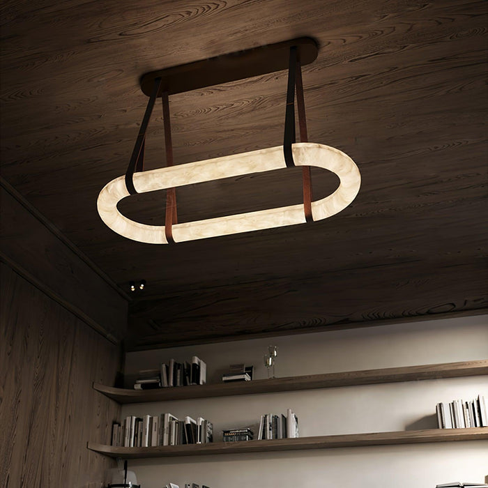 Circle Alabaster Chandelier - DWHOME