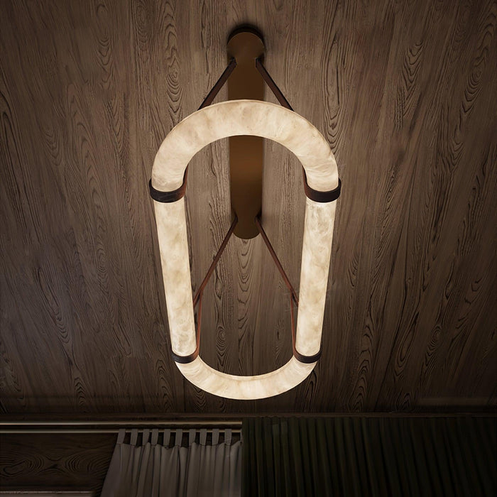 Circle Alabaster Chandelier - DWHOME