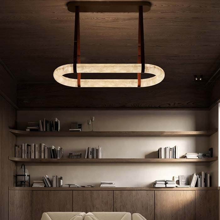 Circle Alabaster Chandelier - DWHOME