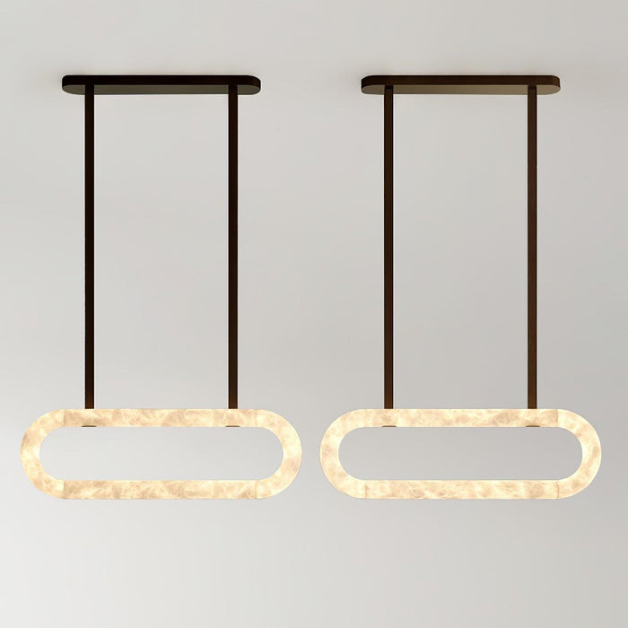 Circle Alabaster Chandelier - DWHOME