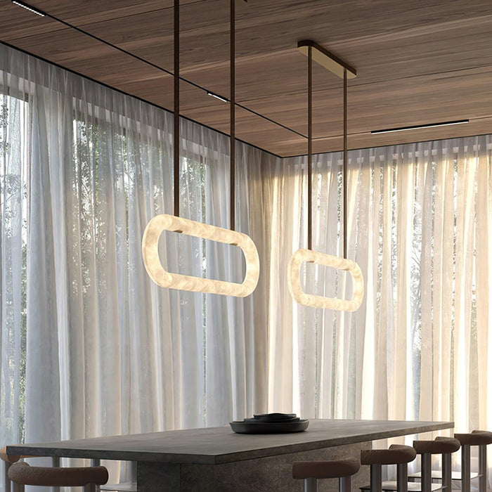Circle Alabaster Chandelier - DWHOME