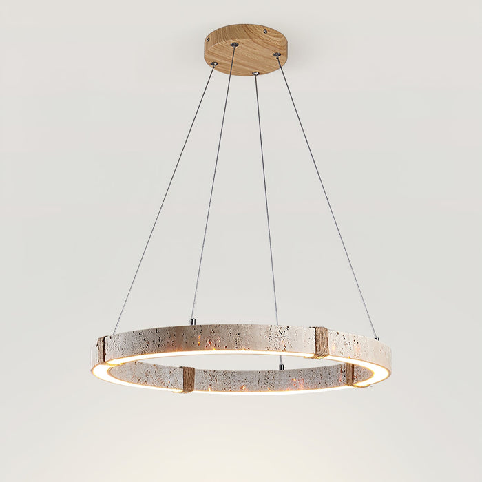 Circle Travertine Pendant Lamp-DWHOME