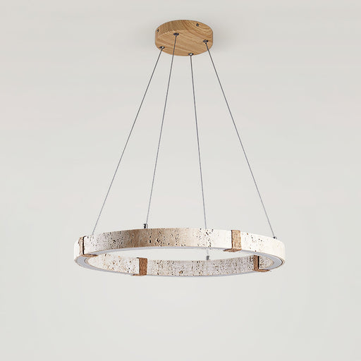 Circle Travertine Pendant Lamp-DWHOME