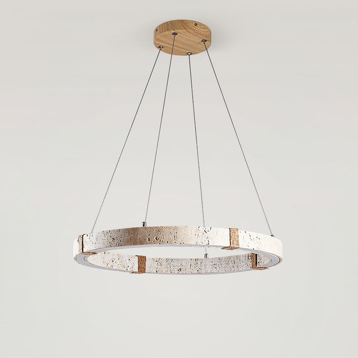 Circle Travertine Pendant Lamp-DWHOME