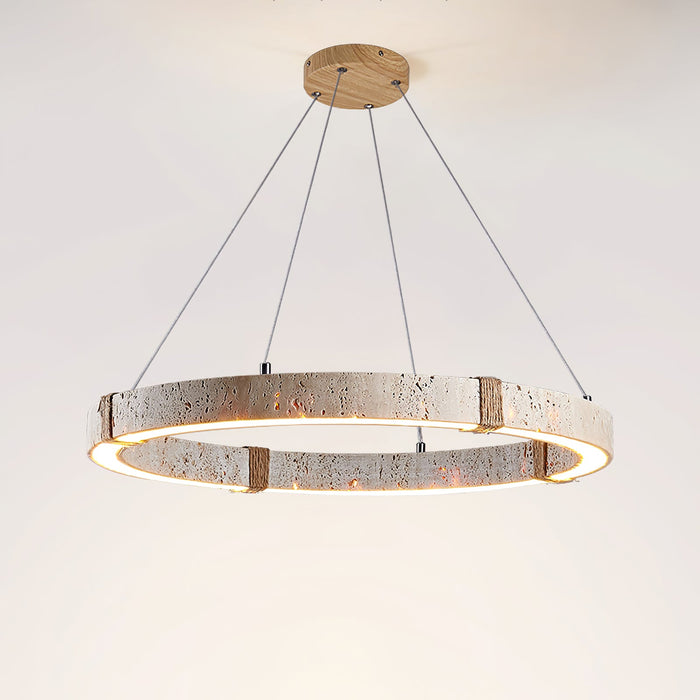 Circle Travertine Pendant Lamp-DWHOME