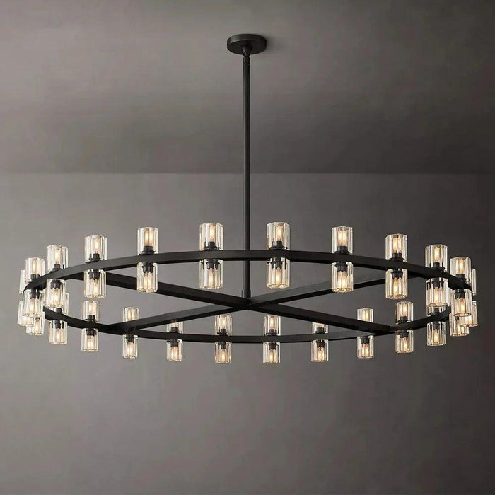 Circular Pendant Light with Crystal Glass Shades - DWHOME