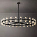 Circular Pendant Light with Crystal Glass Shades - DWHOME
