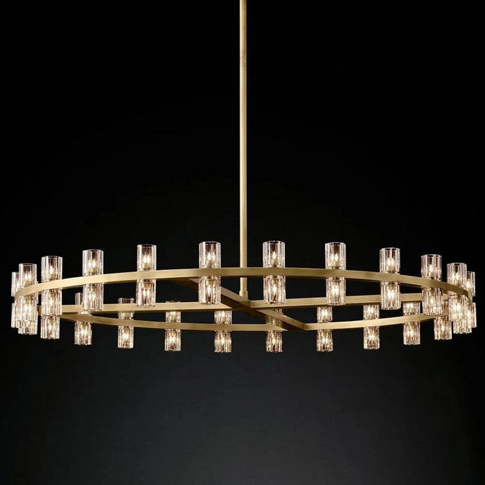 Circular Pendant Light with Crystal Glass Shades - DWHOME