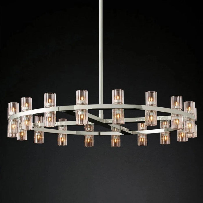Circular Pendant Light with Crystal Glass Shades - DWHOME
