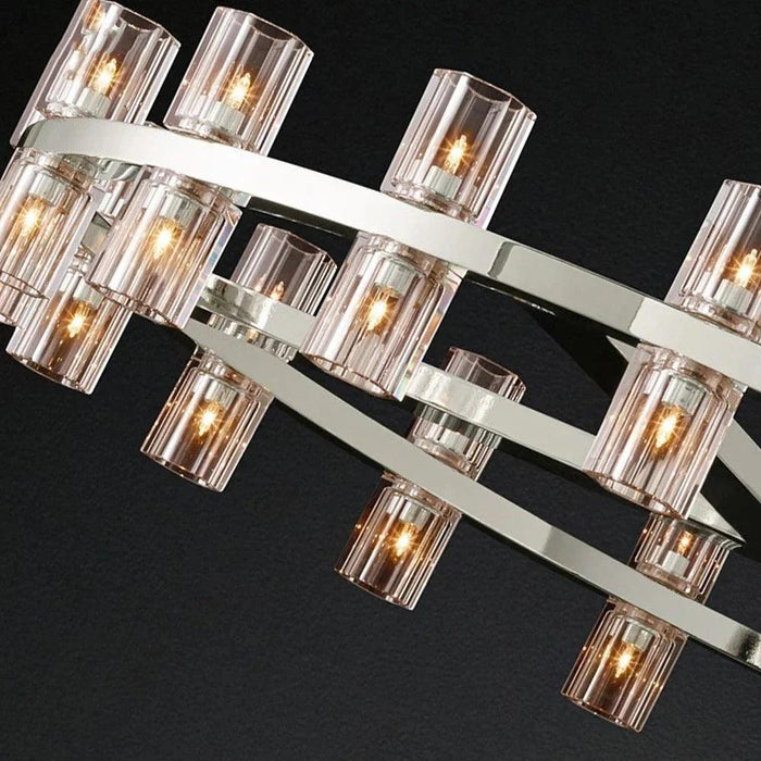 Circular Pendant Light with Crystal Glass Shades - DWHOME