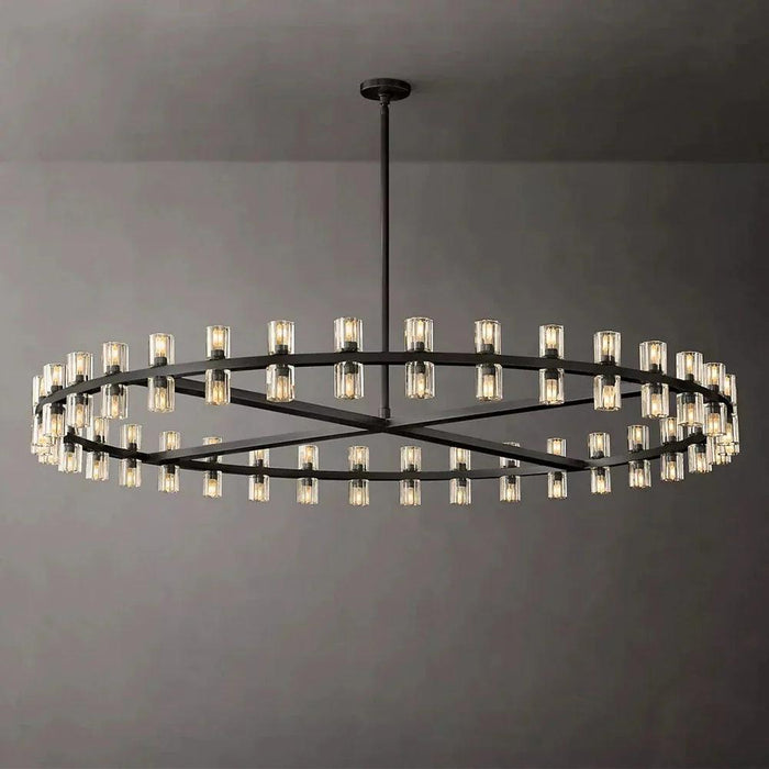 Circular Pendant Light with Crystal Glass Shades - DWHOME