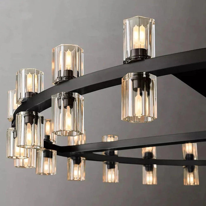 Circular Pendant Light with Crystal Glass Shades - DWHOME