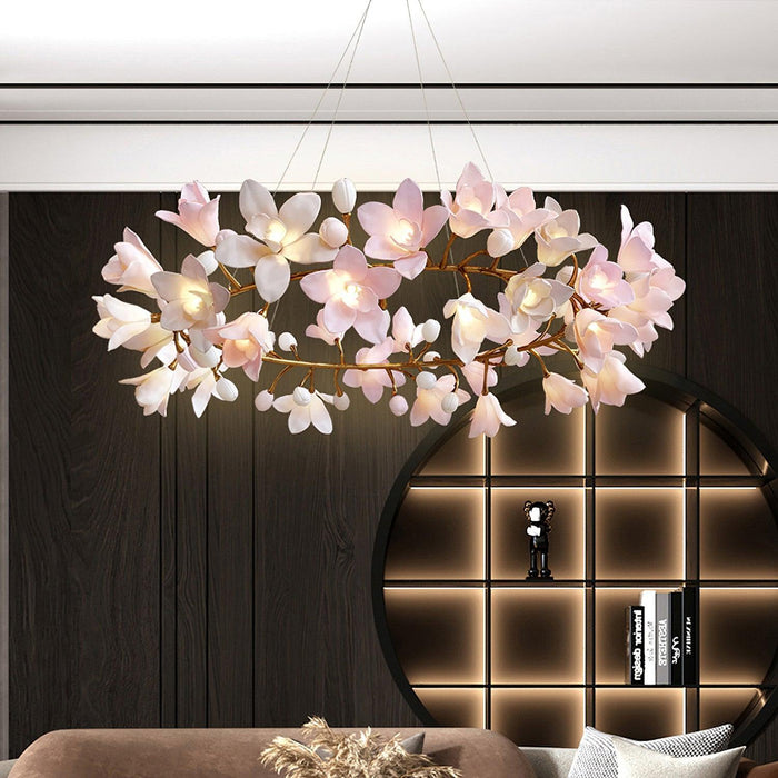 Circular Blossom Chandelier-DWHOME