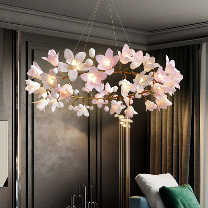 Circular Blossom Chandelier-DWHOME