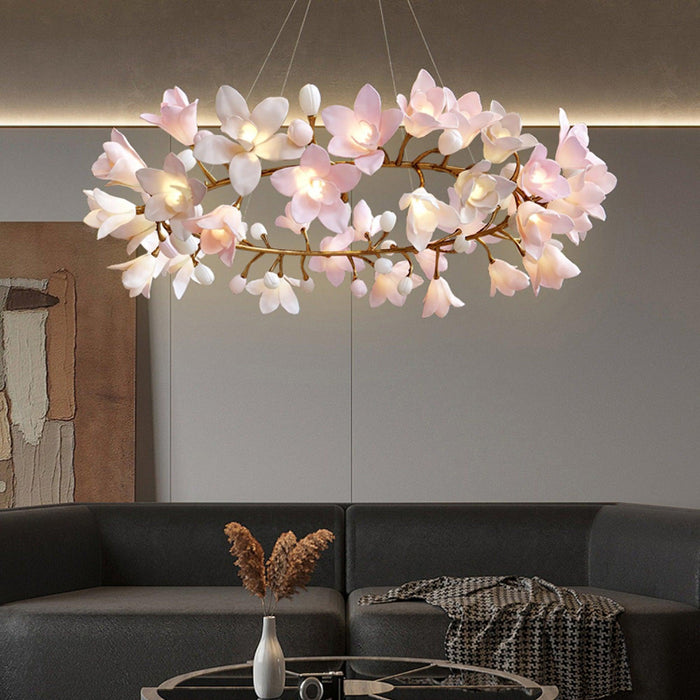 Circular Blossom Chandelier-DWHOME