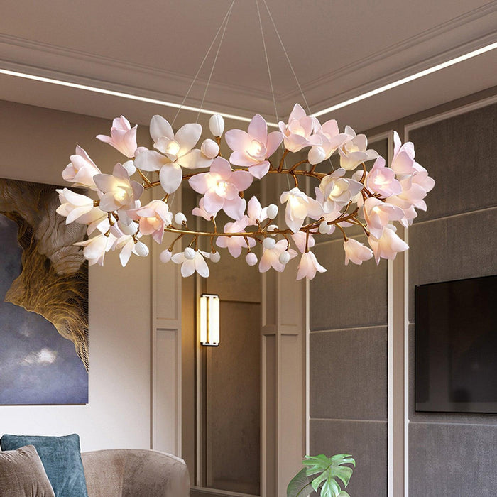Circular Blossom Chandelier-DWHOME