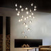 Clear Crystal Bubble Chandelier For High Ceiling Foyer-DWHOME