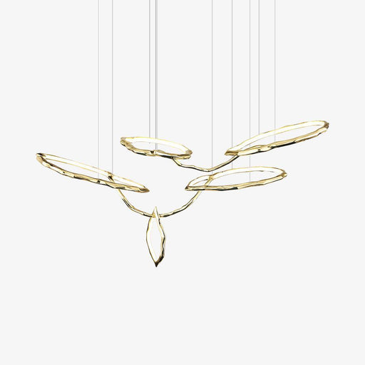 Cloud Rings Series Brass Chandelier-DWHOME