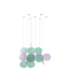 Clouds Iridescent Disc Chandelier