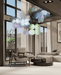 Clouds Iridescent Disc Chandelier