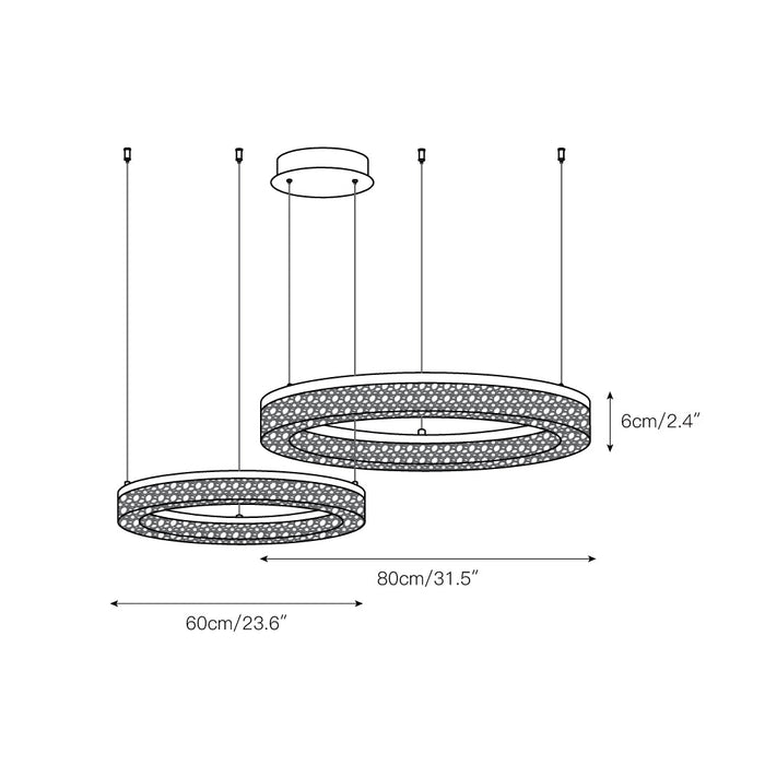 Coblitz Round LED Chandelier-DWHOME