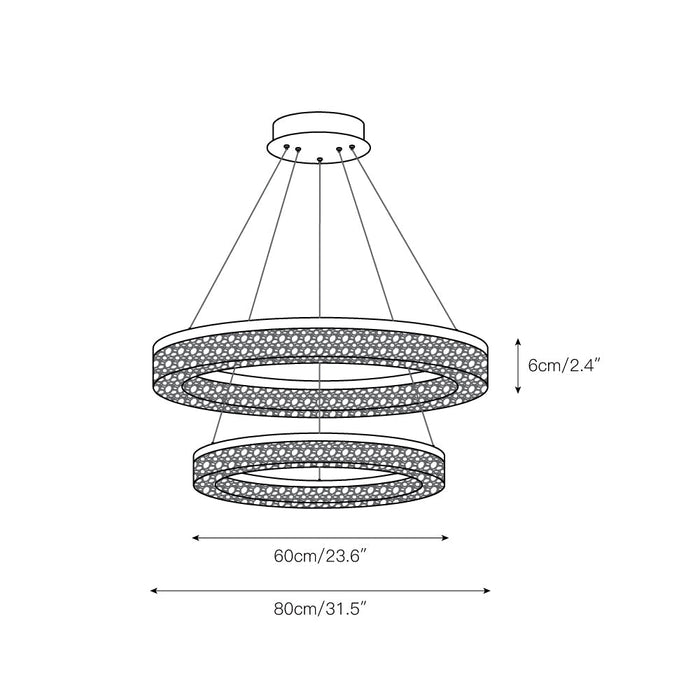Coblitz Round LED Chandelier-DWHOME