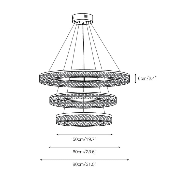 Coblitz Round LED Chandelier-DWHOME