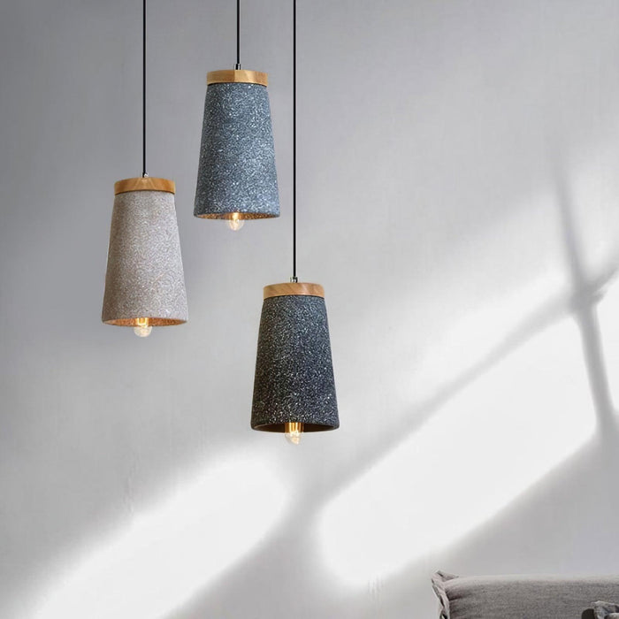 Coburg Wood Cement Pendant Light-DWHOME
