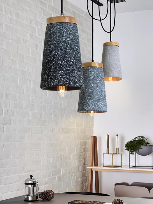 Coburg Wood Cement Pendant Light-DWHOME