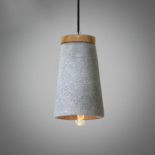 Coburg Wood Cement Pendant Light-DWHOME