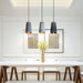 Coburg Wood Cement Pendant Light-DWHOME