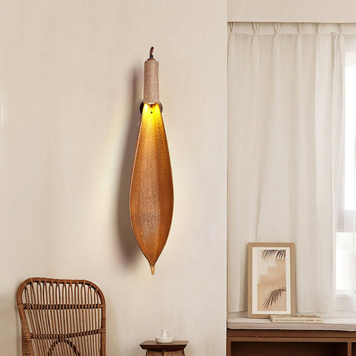 Cocoa Leaf Wall Sconce-DWHOME